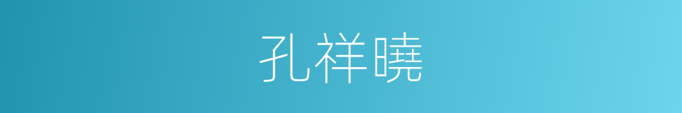 孔祥曉的同義詞