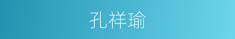 孔祥瑜的同义词