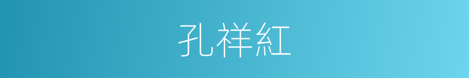 孔祥紅的同義詞