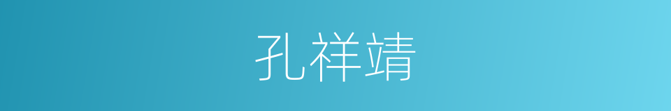 孔祥靖的同义词