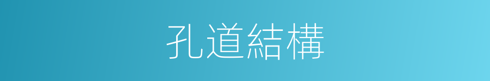 孔道結構的同義詞