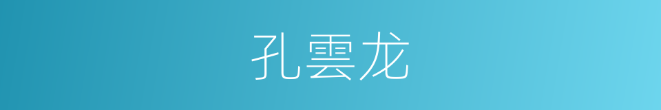 孔雲龙的同義詞