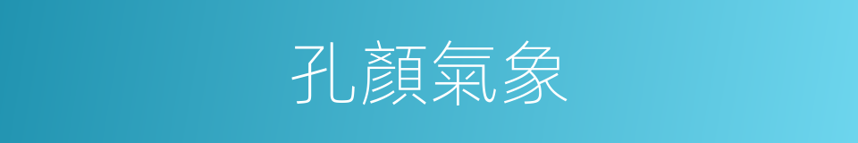 孔顏氣象的同義詞