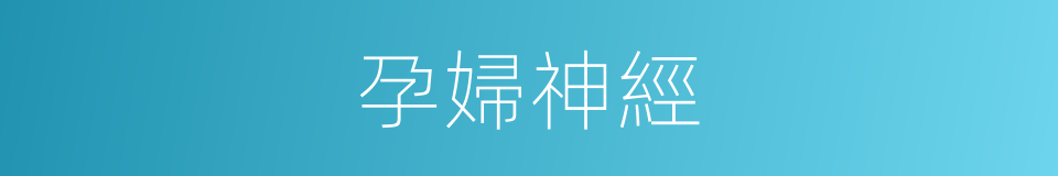 孕婦神經的同義詞
