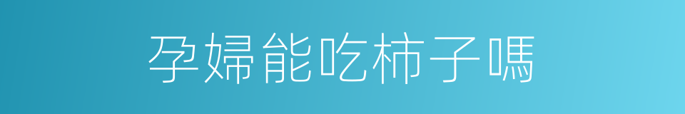 孕婦能吃柿子嗎的同義詞