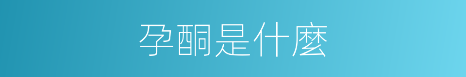 孕酮是什麼的同義詞