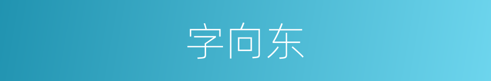 字向东的同义词