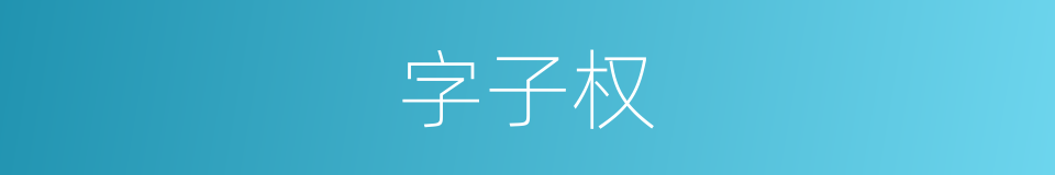 字子权的同义词