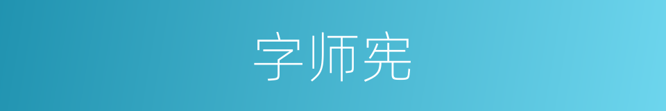字师宪的同义词
