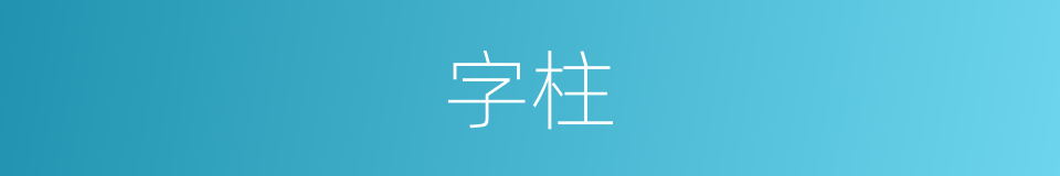 字柱的同义词