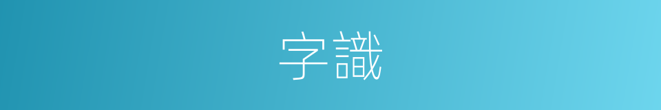 字識的同義詞