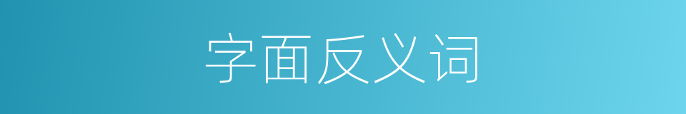 字面反义词的同义词