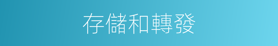 存儲和轉發的同義詞