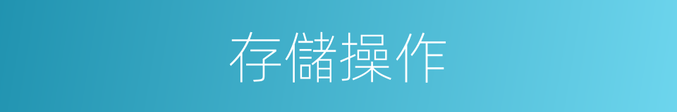 存儲操作的同義詞