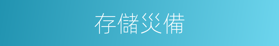 存儲災備的同義詞