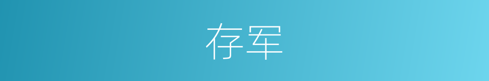 存军的同义词