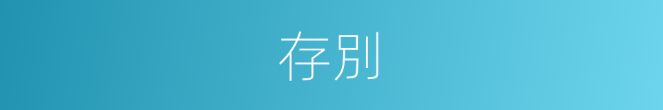 存別的同義詞