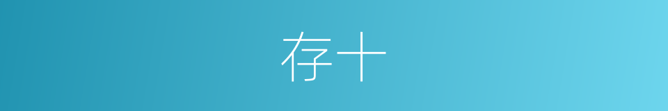 存十的同义词