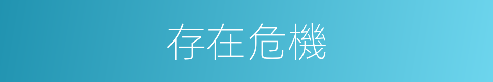 存在危機的同義詞