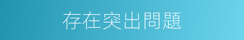 存在突出問題的同義詞