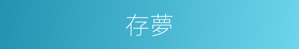 存夢的同義詞