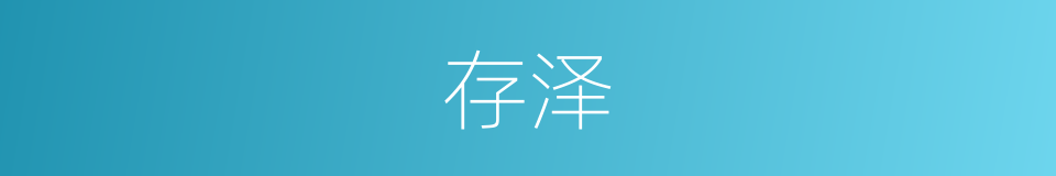 存泽的同义词