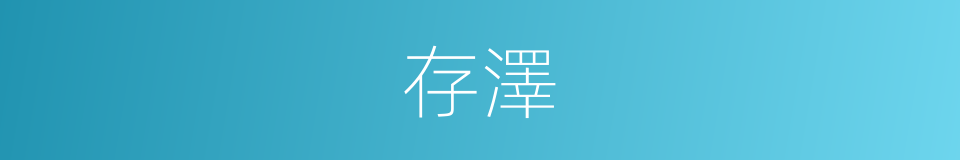存澤的同義詞