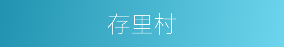 存里村的同义词