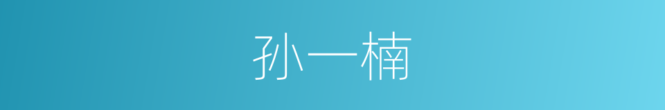 孙一楠的同义词