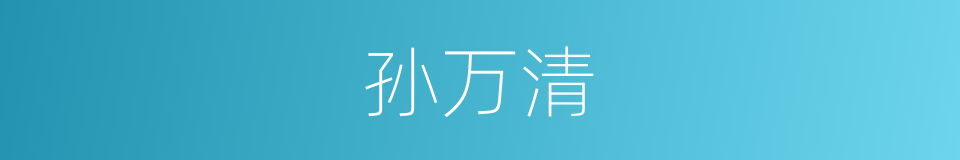 孙万清的同义词