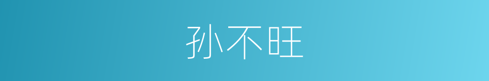 孙不旺的同义词
