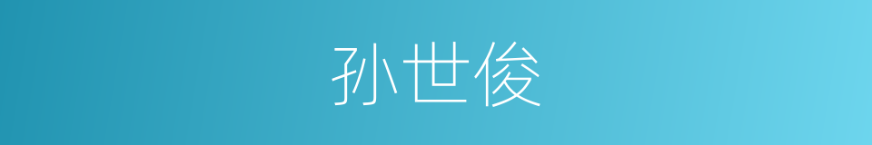 孙世俊的同义词