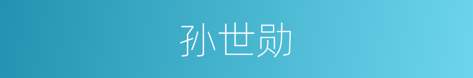 孙世勋的同义词