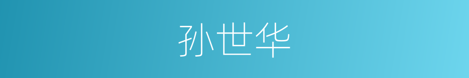 孙世华的同义词