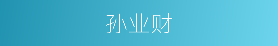 孙业财的同义词