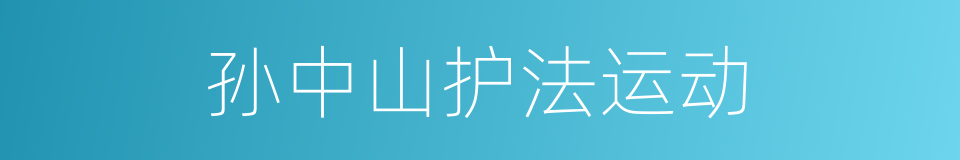 孙中山护法运动的同义词