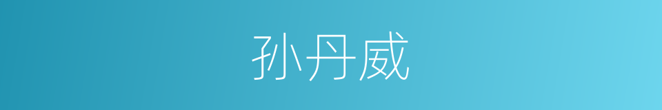 孙丹威的同义词