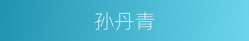 孙丹青的同义词