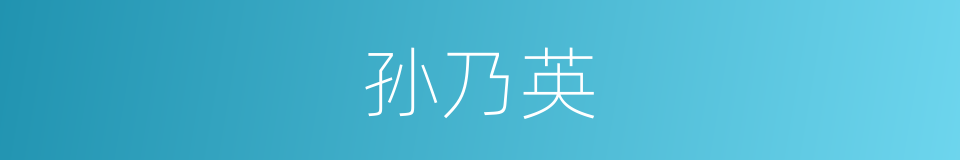 孙乃英的同义词