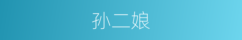 孙二娘的同义词