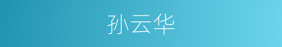 孙云华的同义词