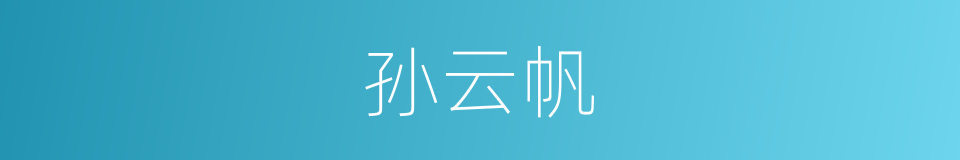 孙云帆的同义词