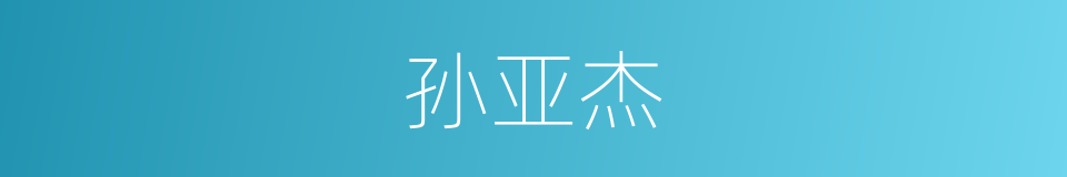 孙亚杰的同义词