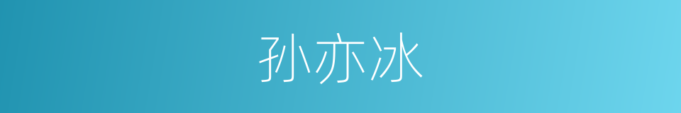 孙亦冰的同义词