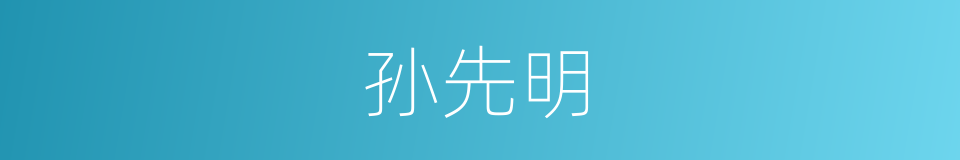 孙先明的同义词