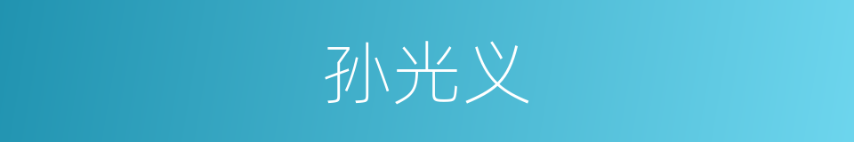 孙光义的同义词