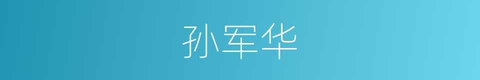 孙军华的同义词