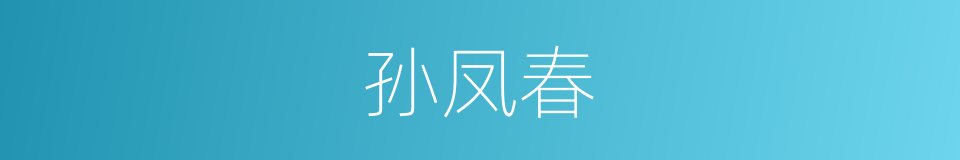 孙凤春的同义词