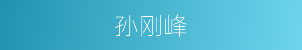 孙刚峰的同义词
