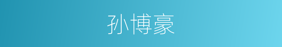 孙博豪的同义词